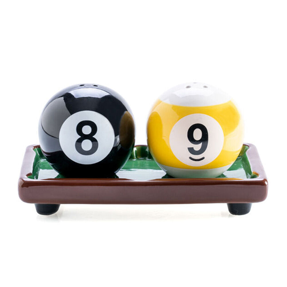 Flavour Mates 2pc Flavour Mates Salt & Pepper Shaker Set 14.7x7.8x7.5cm 8-Ball Pool Balls (2 Pack) — image 2