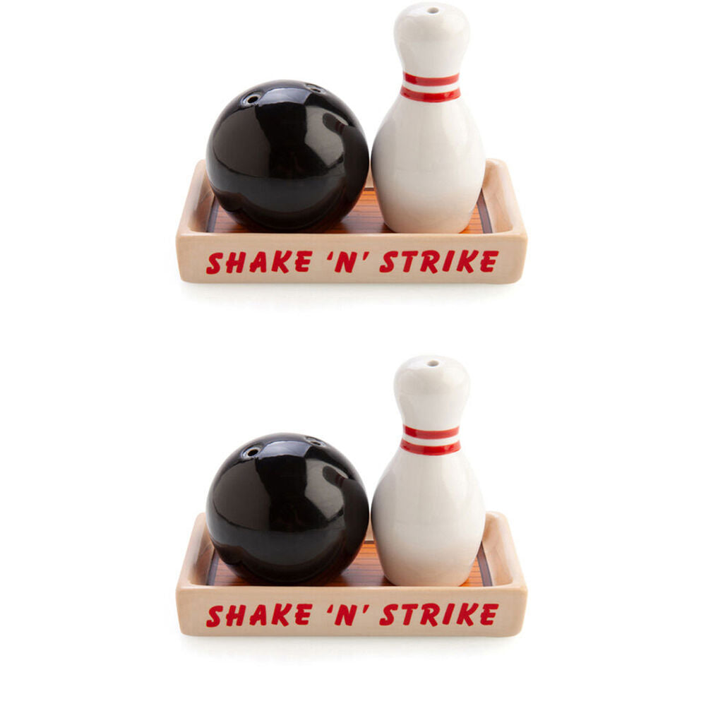 Flavour Mates 2pc Flavour Mates 3D Salt & Pepper Shaker Duo Set 11x7x9cm Bowling Ball Pin (2 Pack)