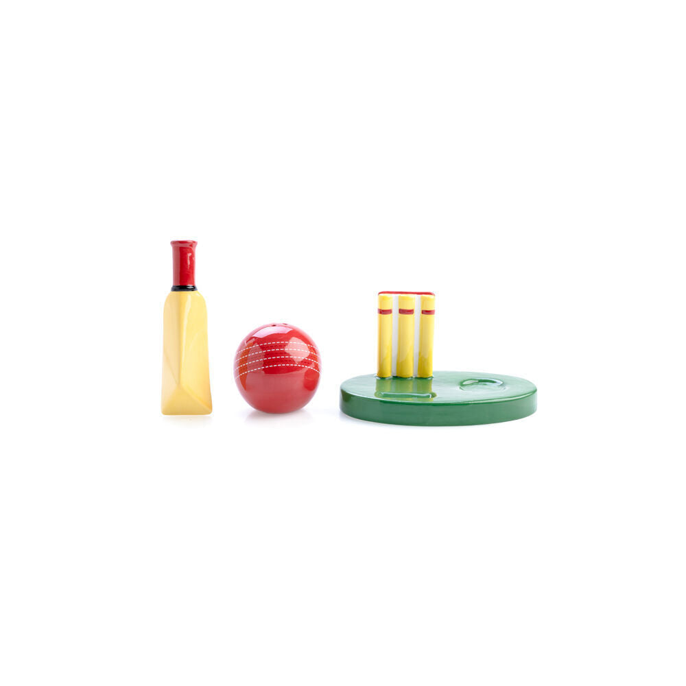 Flavour Mates 3D Salt & Pepper Shaker Set 12.6x7.7x11.1cm Cricket Ball Bat (2 Pieces) — image 2