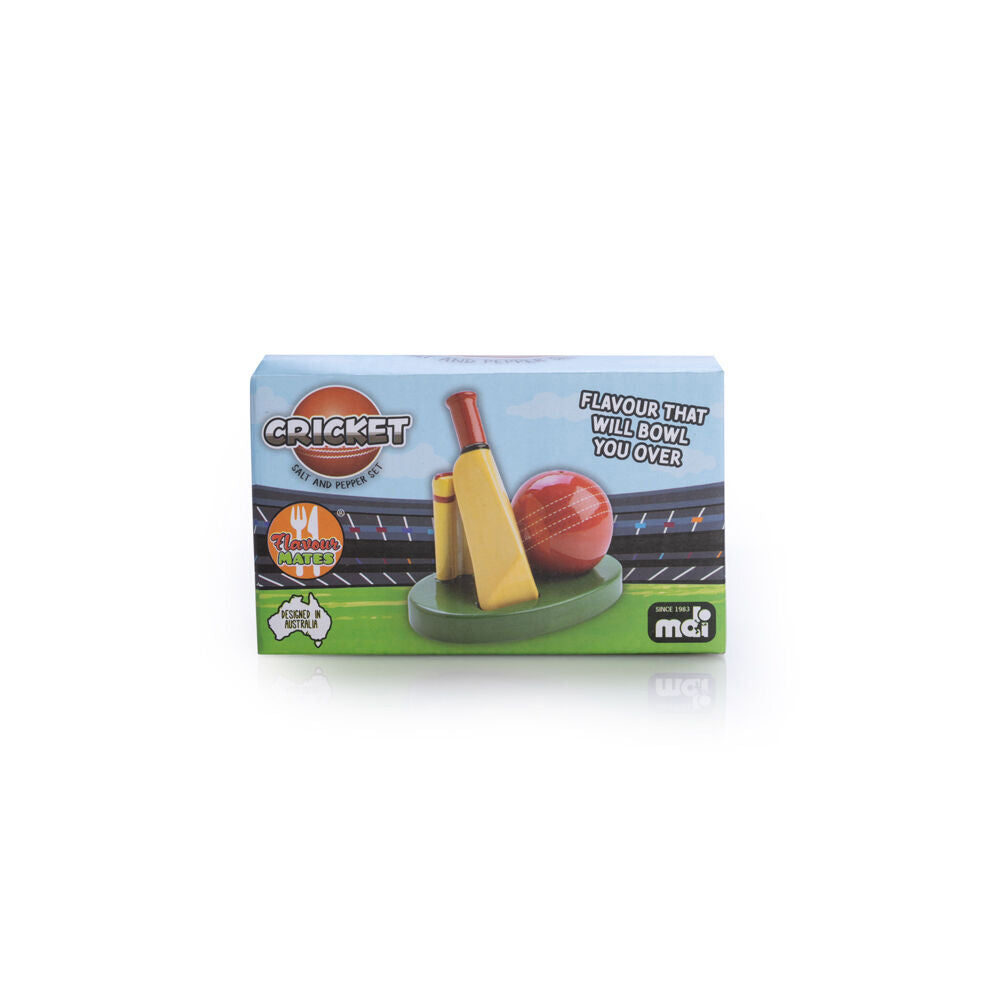 Flavour Mates 2pc Flavour Mates Salt & Pepper Shaker Set 12.6x7.7x11.1cm Cricket Ball Bat (2 Pack) — image 6