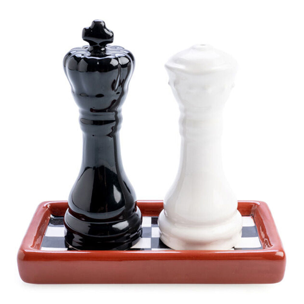 Flavour Mates 2pc Flavour Mates Salt & Pepper Shaker Duo Set 10.8x5.5x10.5cm Chess Pieces (2 Pack) — image 2
