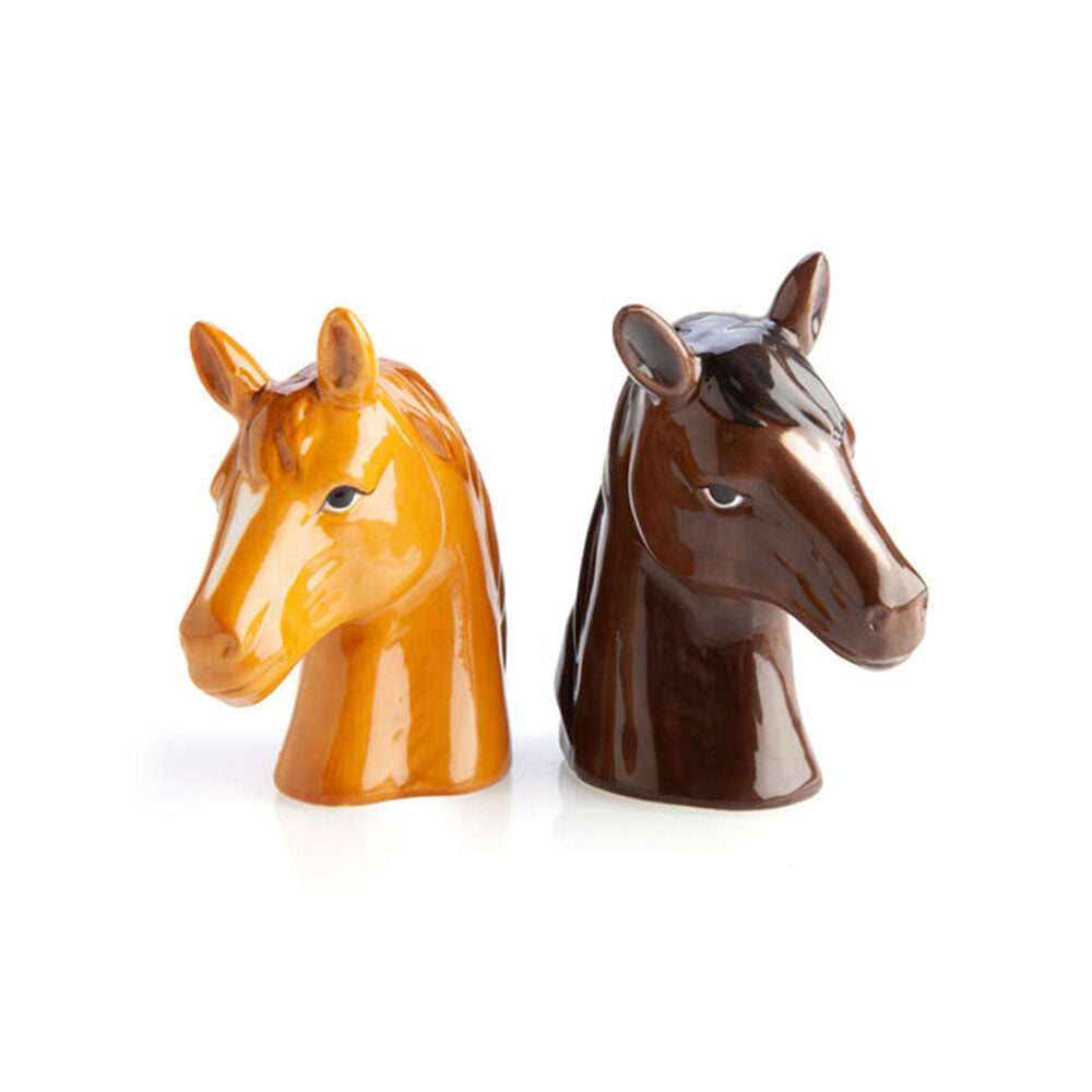 Flavour Mates 3D Salt & Pepper Shaker Duo Set 7.5x4x8.5cm Horse Heads (2 Pieces)