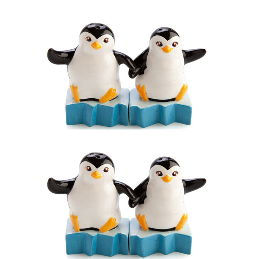 Flavour Mates 2pc Flavour Mates 3D Salt & Pepper Shaker Set 15x5.5x9.5cm Mr Mrs Penguin (2 Pack)