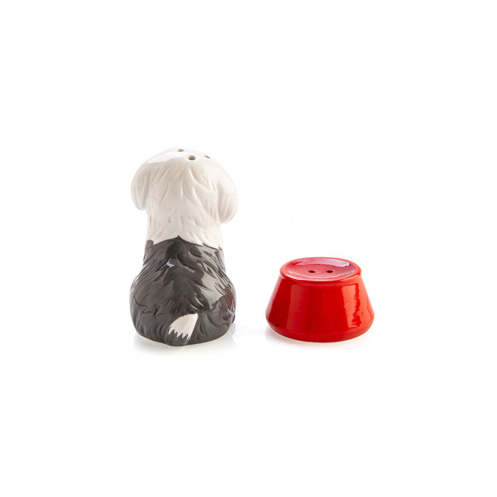 Flavour Mates 3D Salt & Pepper Shaker Set 11.5x5.5x8.5cm Sheepdog w/ Bowl (2 Pieces) — image 4