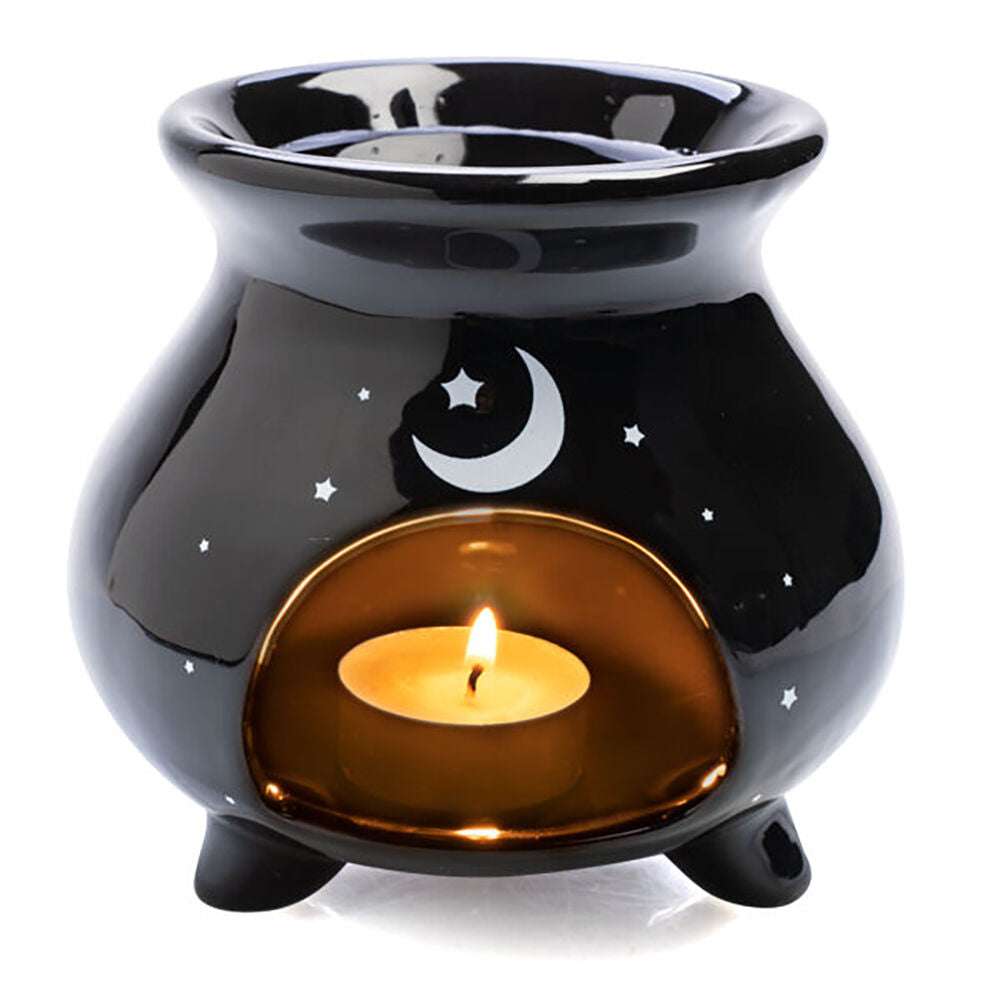 Mdi Cauldron Oil Burner Tabletop Home Fragrance For Wax Melts/Tealight Black