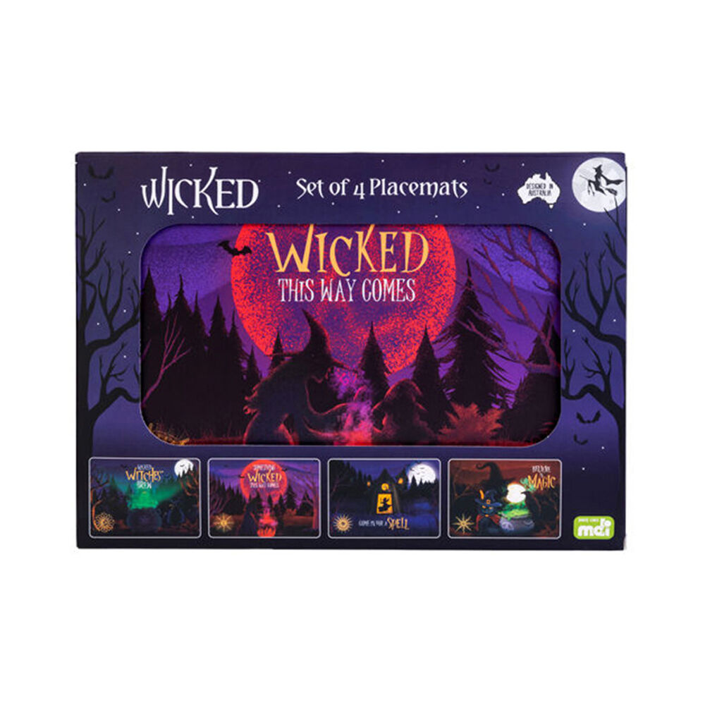Mdi 4pc MDI Cord-Backed Heat-Resistant Placemat Set 29x21.5x0.5cm Wicked (3 Pack) — image 2
