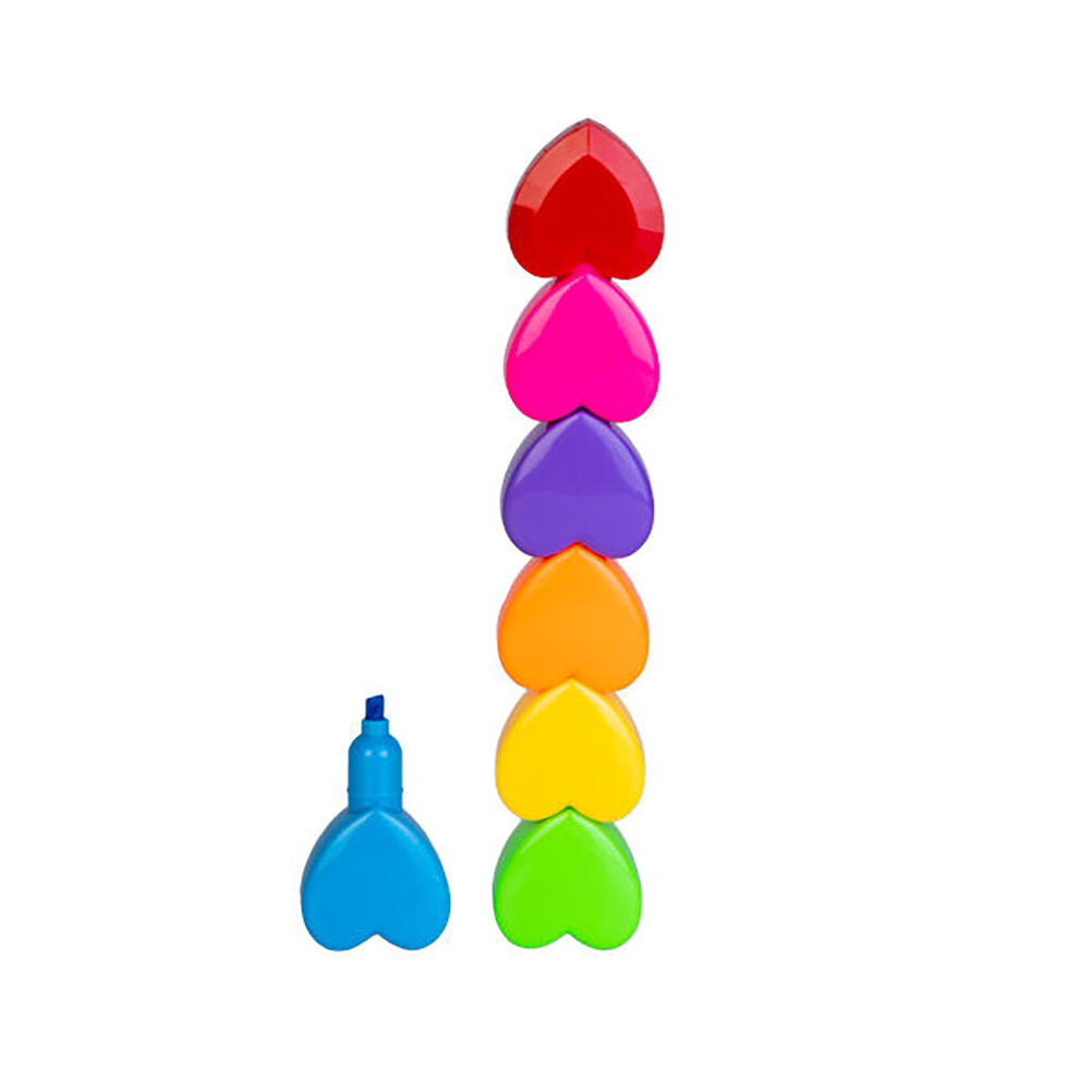 Mdi Stackable Highlighters Writing Stationery Marker Pens Heart Assorted — image 4