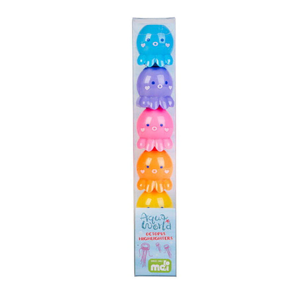 Aquaworld Stackable Highlighters Writing Stationery Marker Octopus Assorted — image 3