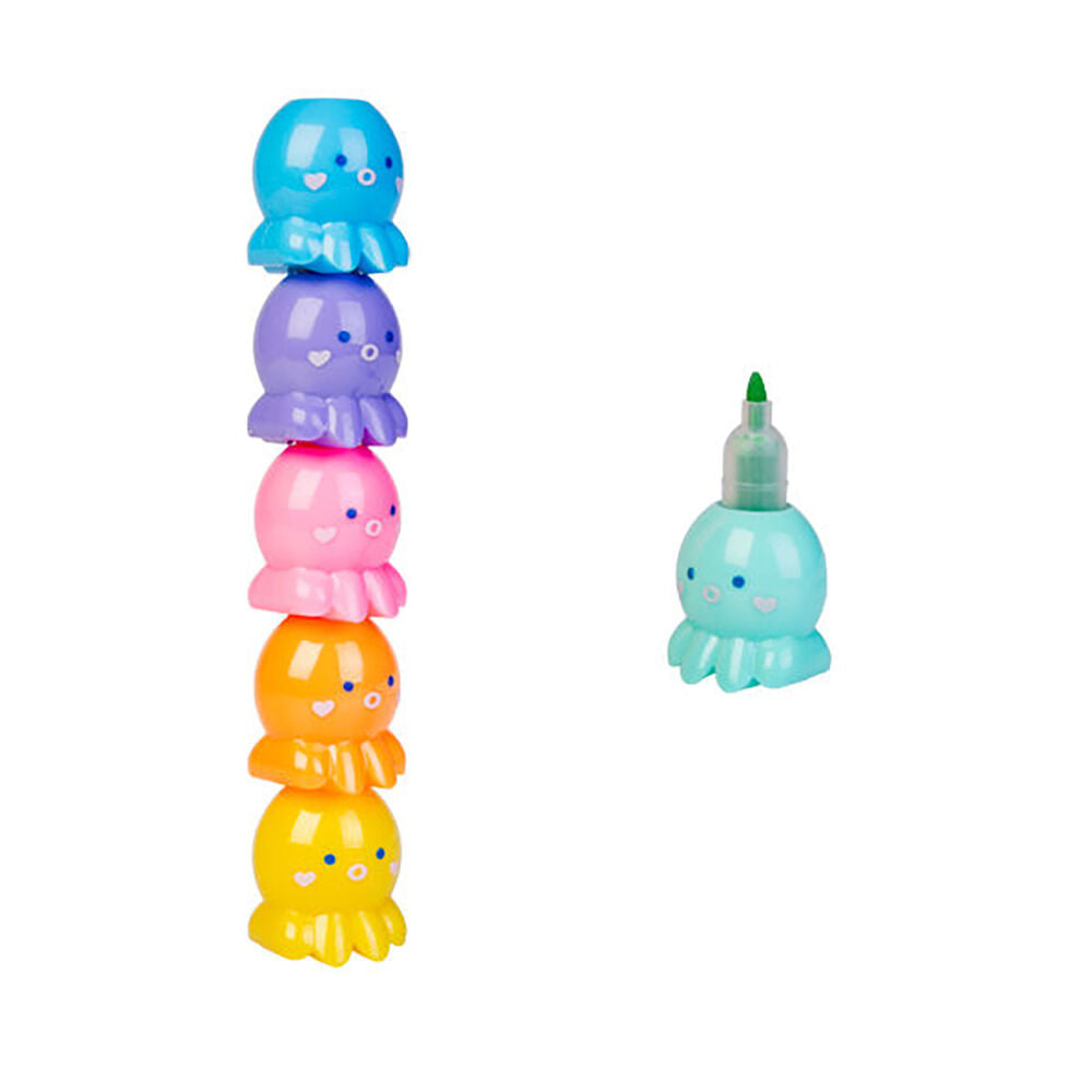 Aquaworld Stackable Highlighters Writing Stationery Marker Octopus Assorted — image 4