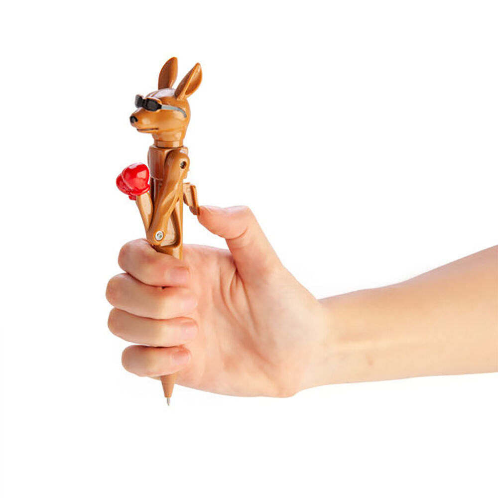 Outback Mates Brown Ballpoint Pen Boxing Kangaroo School Supplies 18.7cm — image 2