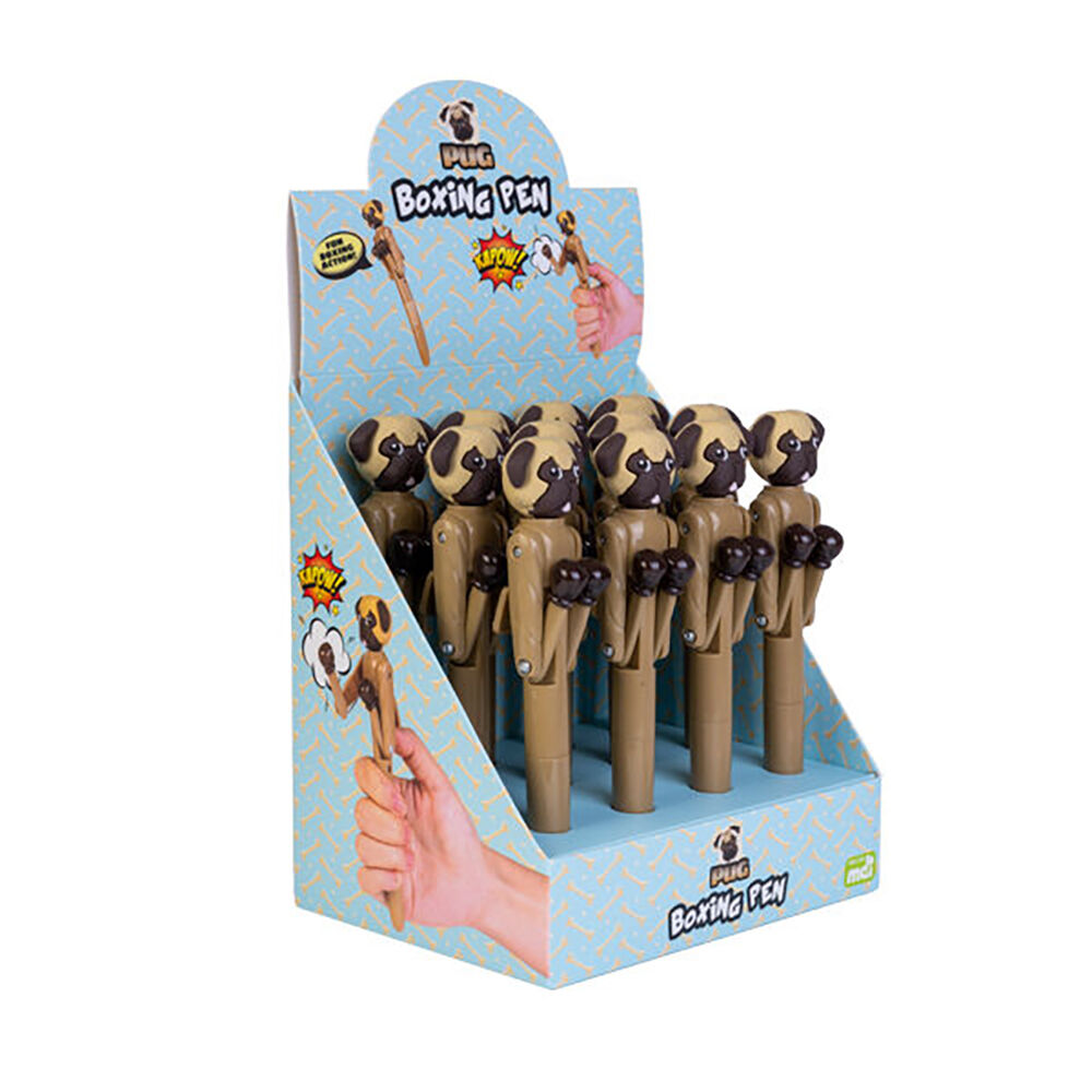 Pug Brown Pen Stationery Boxing Ballpoint Ink School Supplies Writing 19cm — image 3