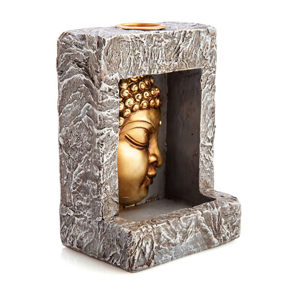 Mdi Backflow Cone Burner Frame Buddha Head Incense Burner Home/Room Decor (2 Pack) — image 4