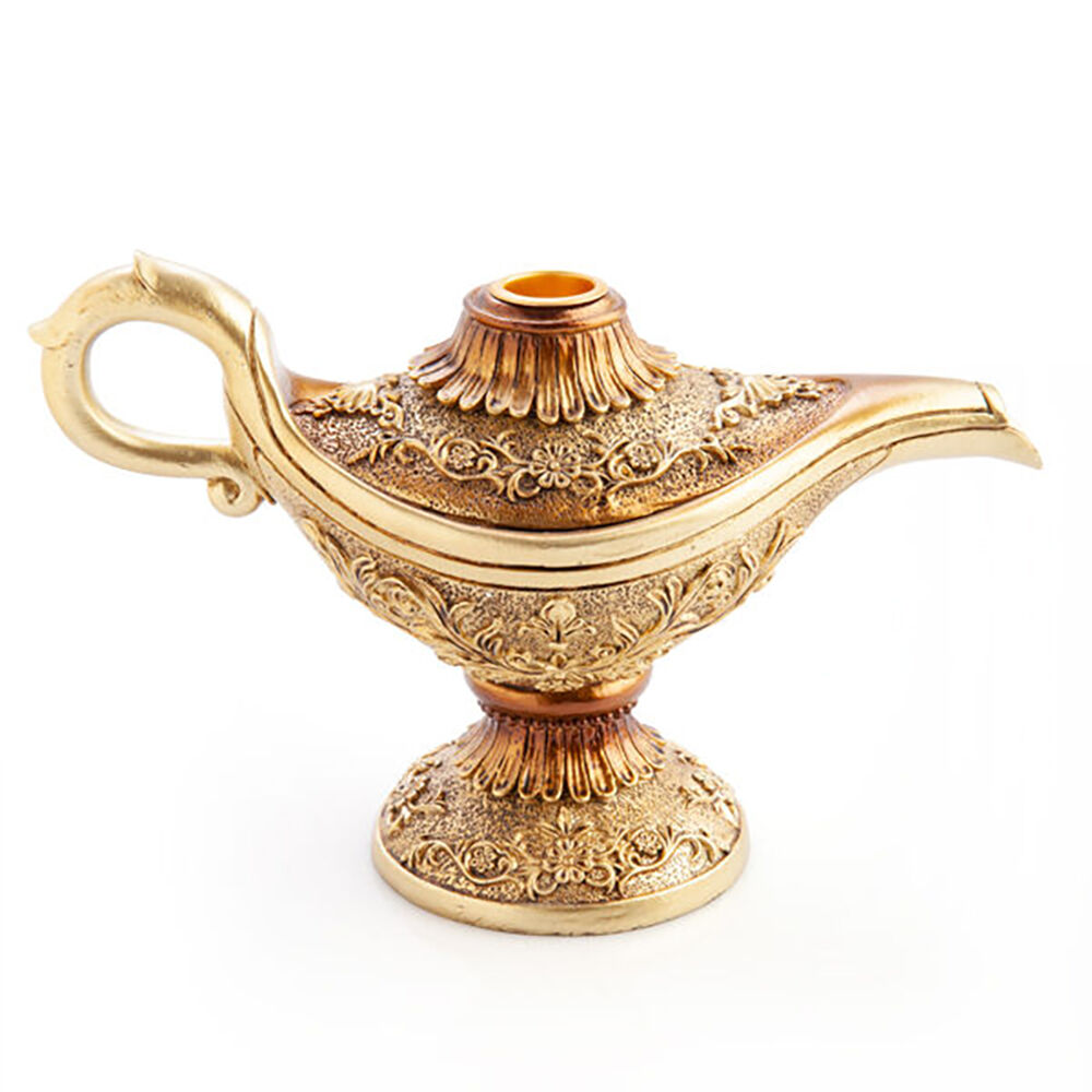Mystical Worlds MDI Mystical Worlds Backflow Burner Magic Lamp Incense Burner Home Decor Gold — image 3