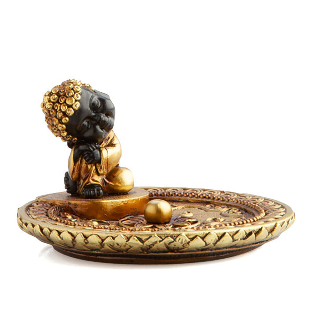 Mdi Gold Sleeping Buddha Stick Incense Burner Fragrance Stand Home Decor