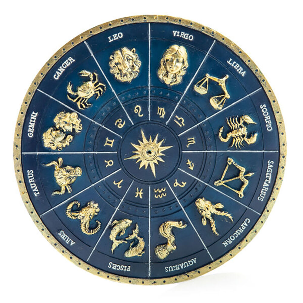 Mdi Gold/Deep Blue 3D Zodiac Stick Incense Burner Stand Home Decor 17x17mm