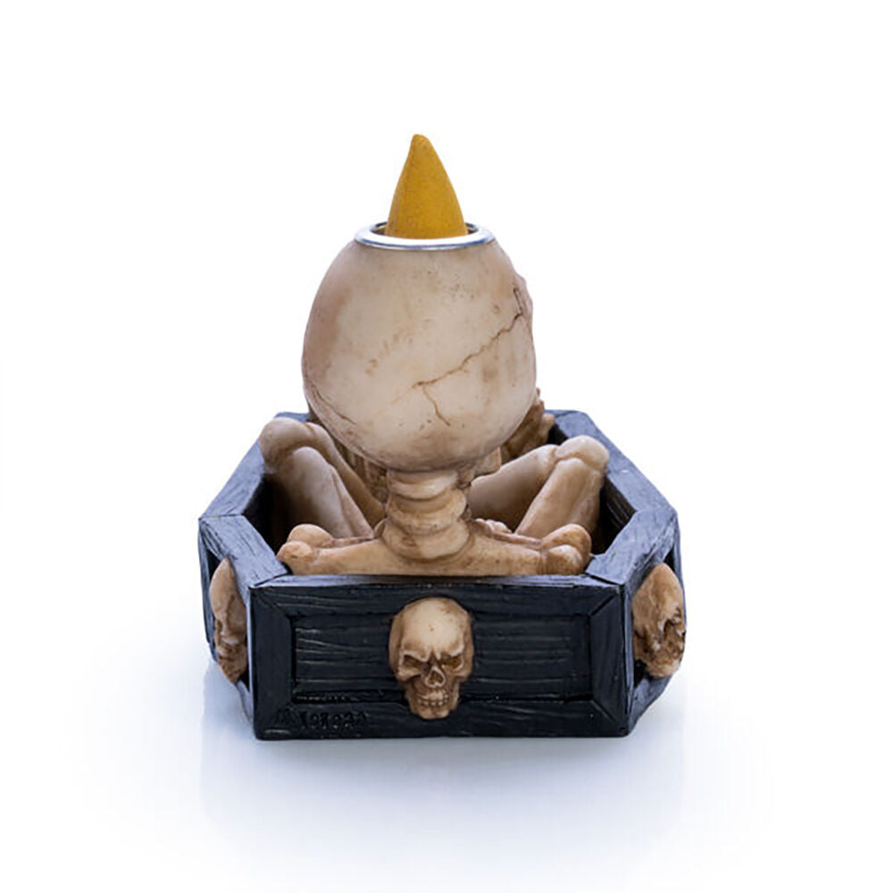 Mystical Worlds Backflow Cone Incense Burner Home Decor Halloween Skeleton