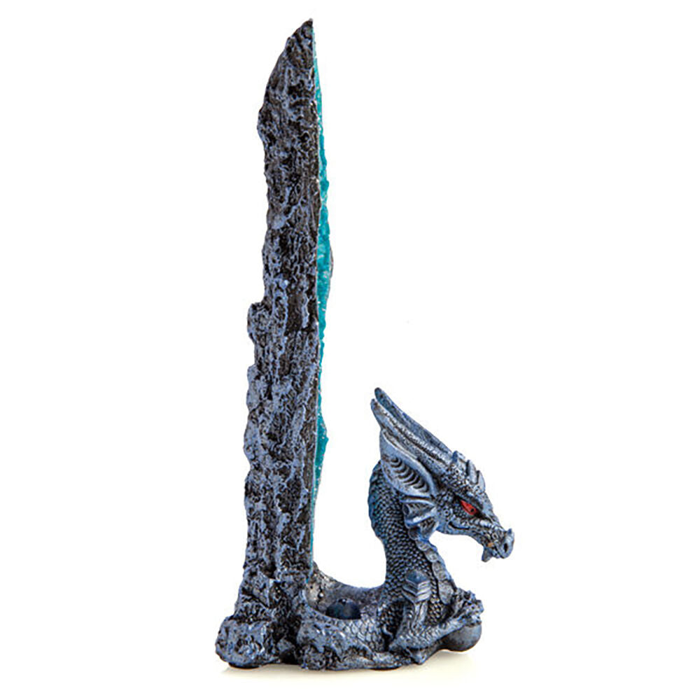 Mystical Worlds Crystal Blue Ice Dragon Incense Burner Home Decor 23x10cm — image 5