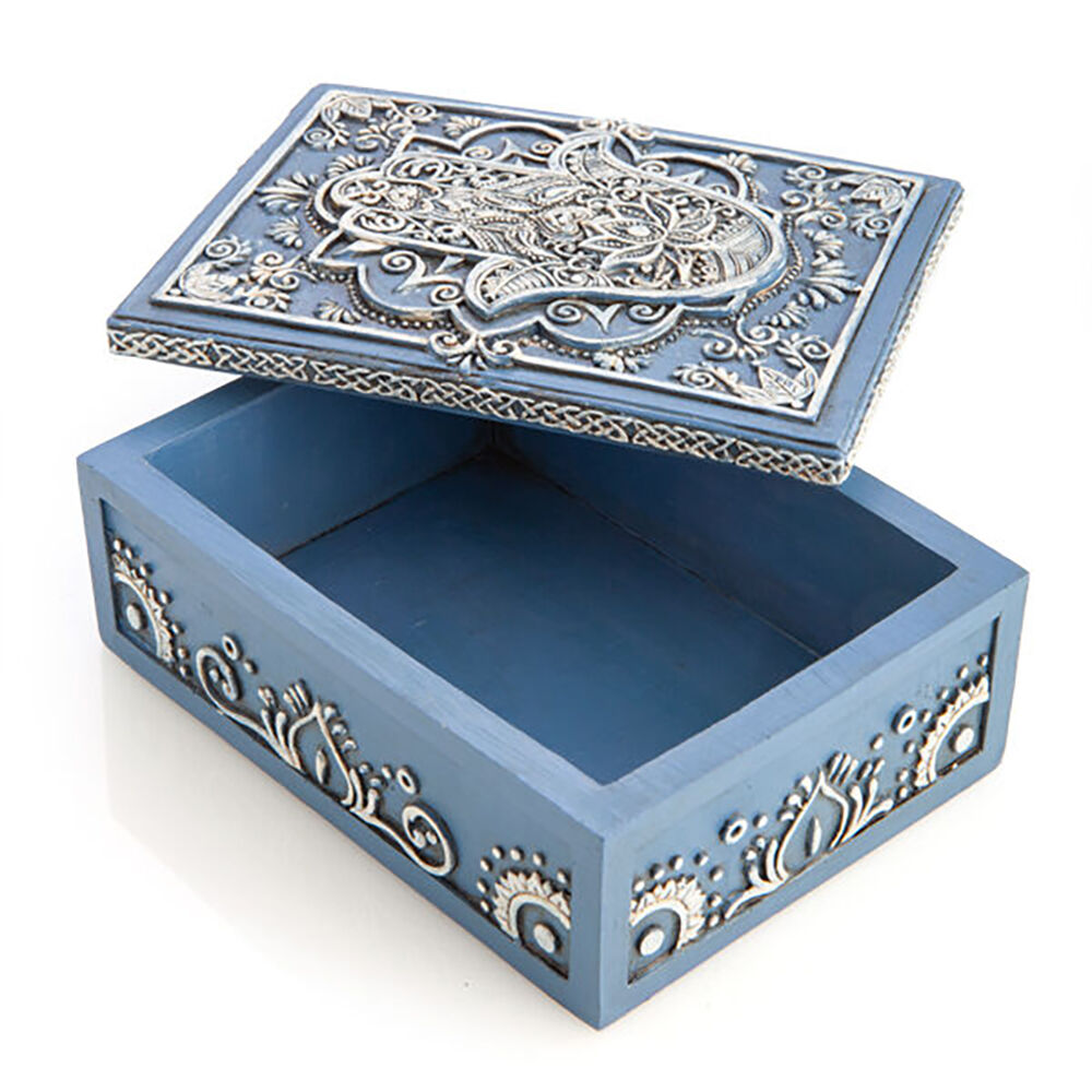 Mystical Worlds Jewellery Trinket Tarot Box Hamsa Storage Home Decor — image 3