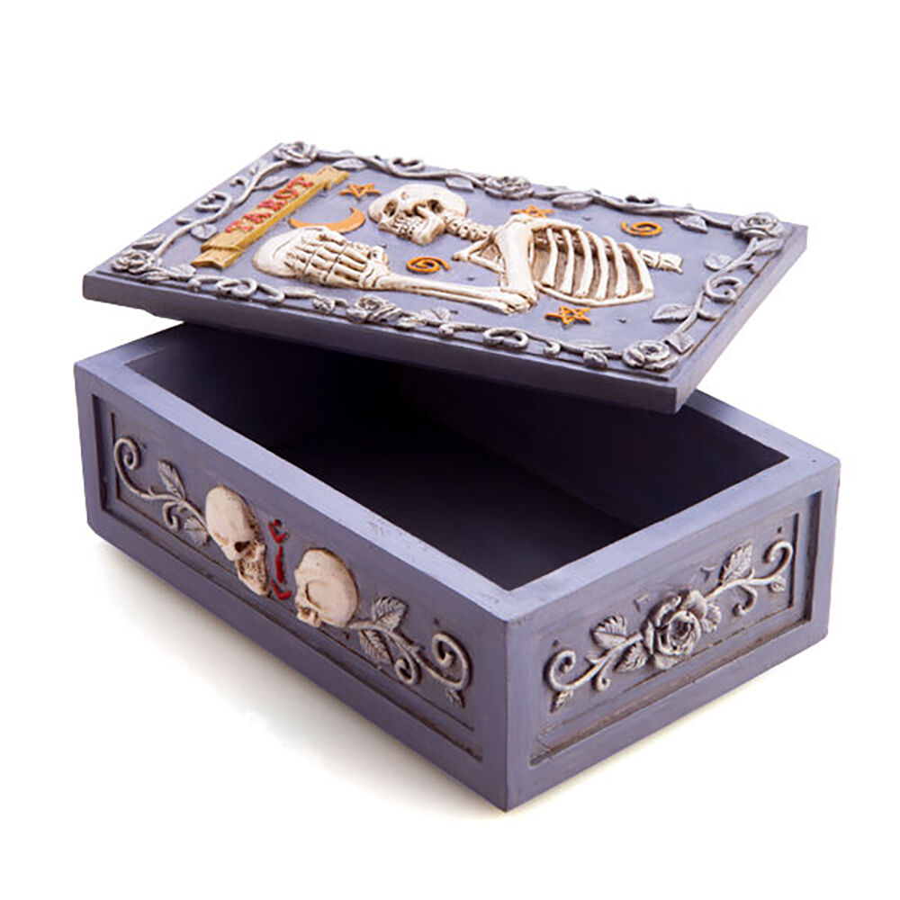 Mystical Worlds Jewellery Trinket Tarot Box Skeleton Storage Home Decor — image 3