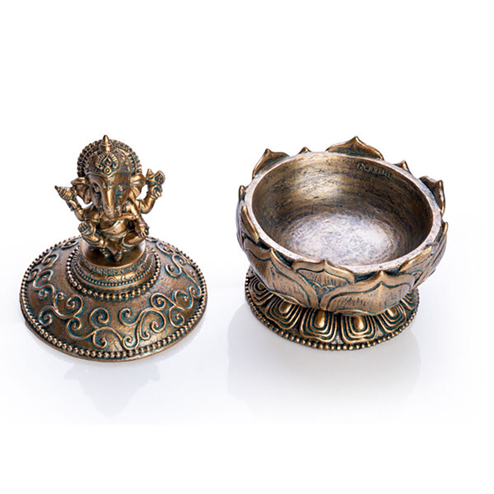 Mystical Worlds Jewellery Storage Trinket Box Ganesh Gold Decor Antique — image 2
