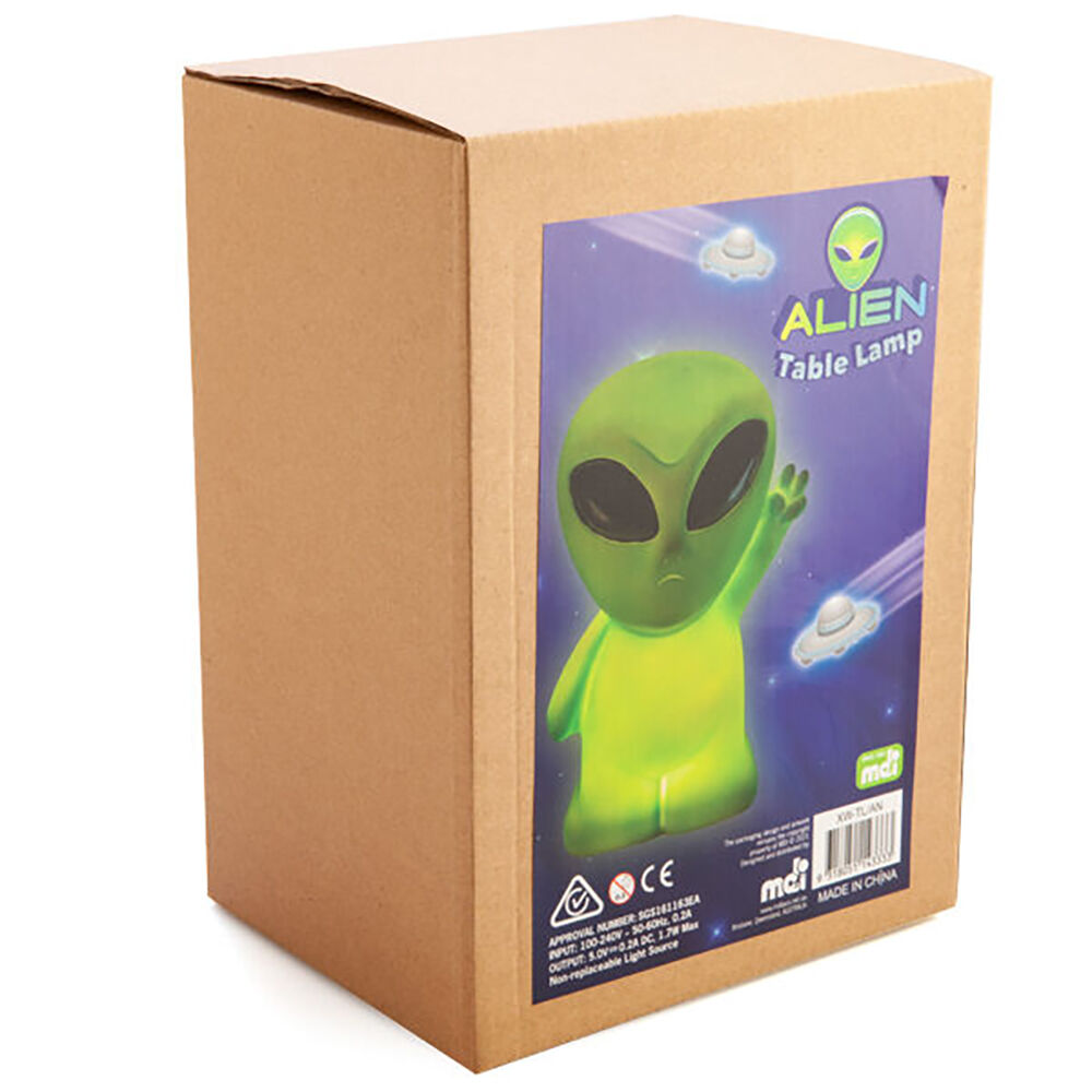 Mdi Alien Night Light Table Lamp Bedroom Decor Kids/Children Green — image 5
