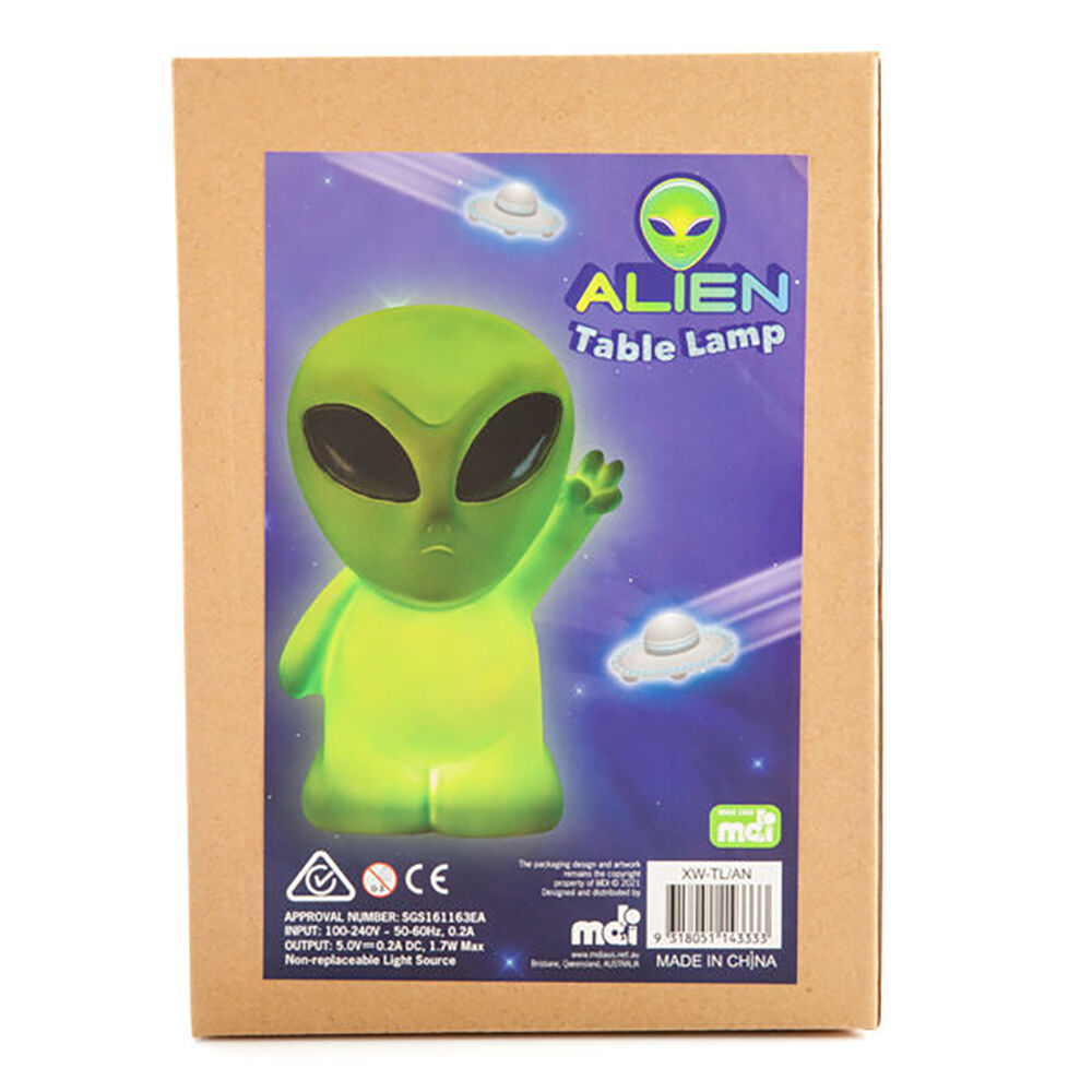 Mdi Alien Night Light Table Lamp Bedroom Decor Kids/Children Green — image 6
