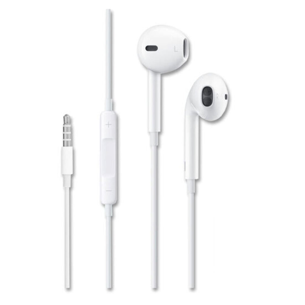Sansai Apple/Android Phones In-Ear Headset 3.5mm Aux Earphones w/Microphone WHT