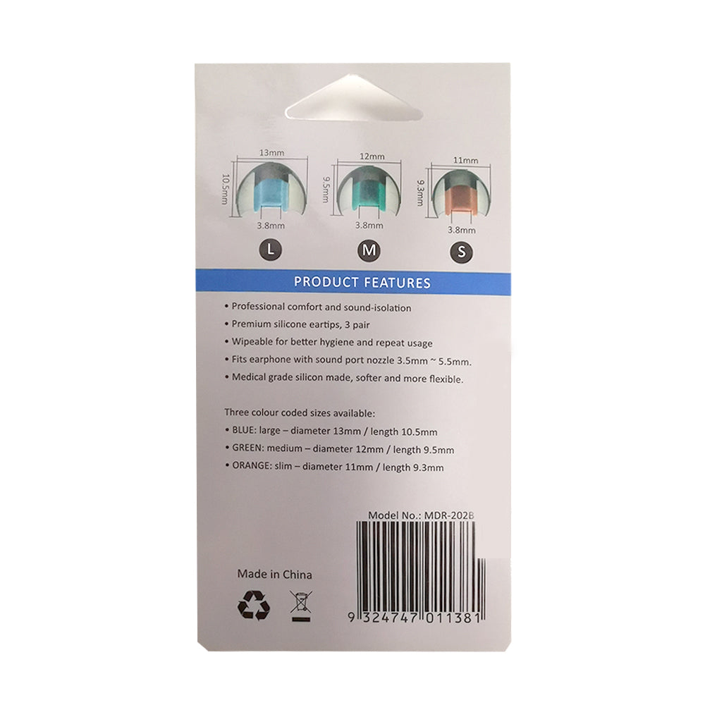 Sansai Fits Most Small/MED/Large Replacement Silicone Ear Tips for Earphones (2 Pack) — image 4