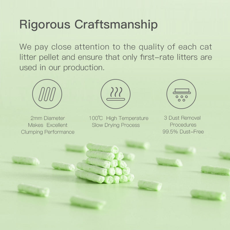 Cature 18L/7.2kg Natural Tofu Clumping Cat Litter Pellets Green Tea Flushable — image 9