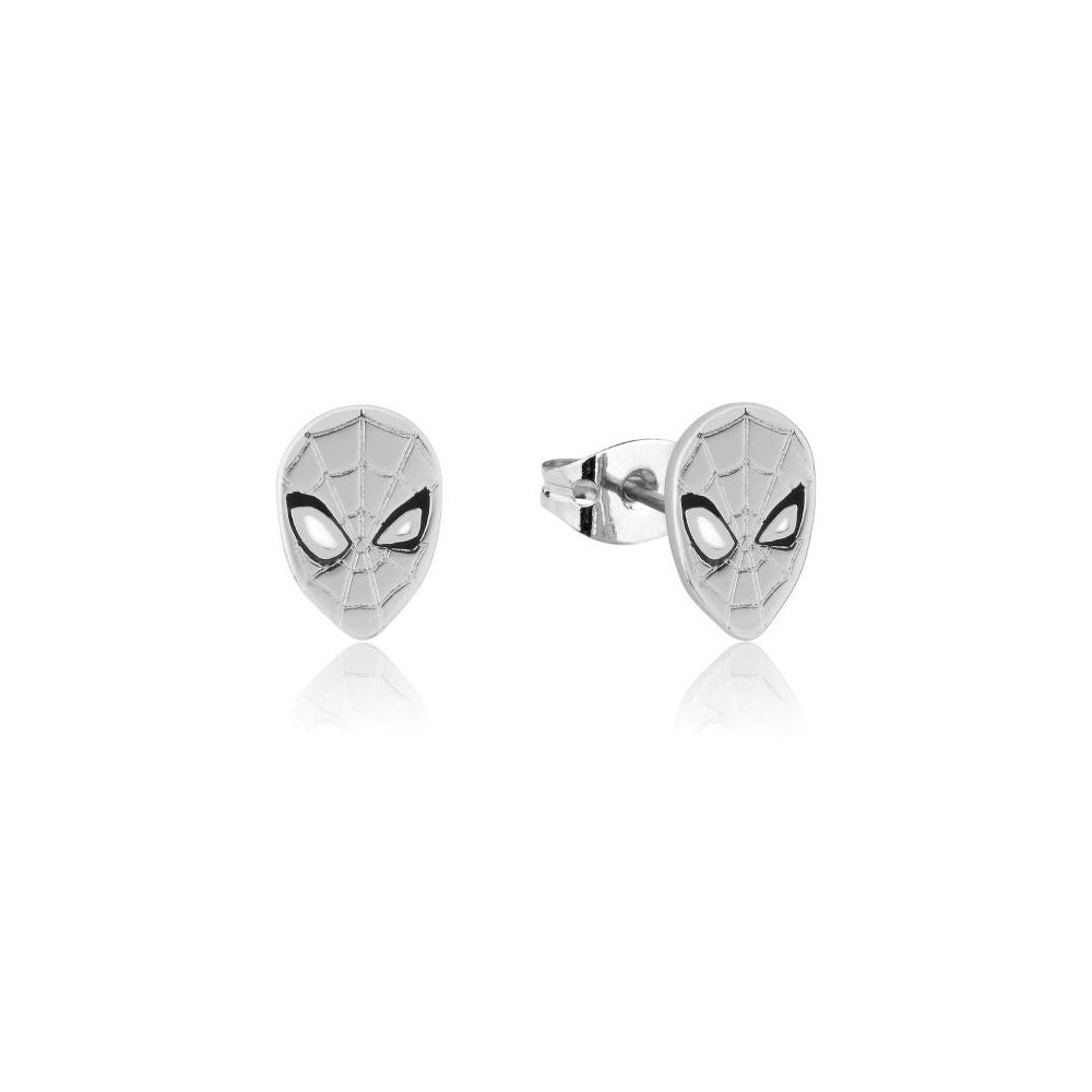 Couture Kingdom Sterling Silver Marvel Spiderman Stud Earrings 10mm Pair Silver