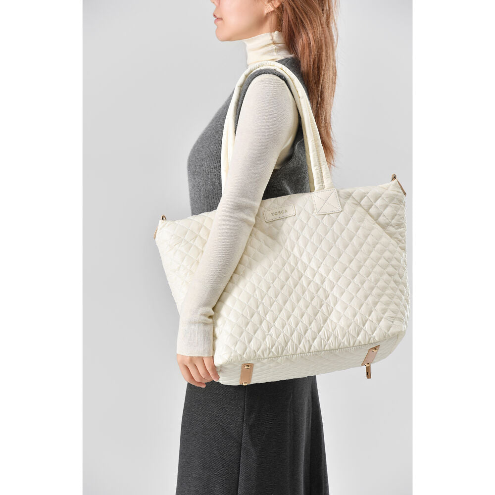 Tosca Metro Large Travel Tote Bag with Detachable Shoulder Strap Mushroom — image 8