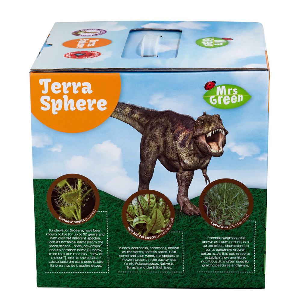 MRS Green Terra Sphere w/ Dino Figurine Kids Growing Plant Kit Educational Toy — image 8
