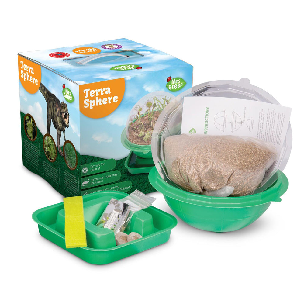 MRS Green Terra Sphere w/ Dino Figurine Kids Growing Plant Kit Educational Toy — image 4