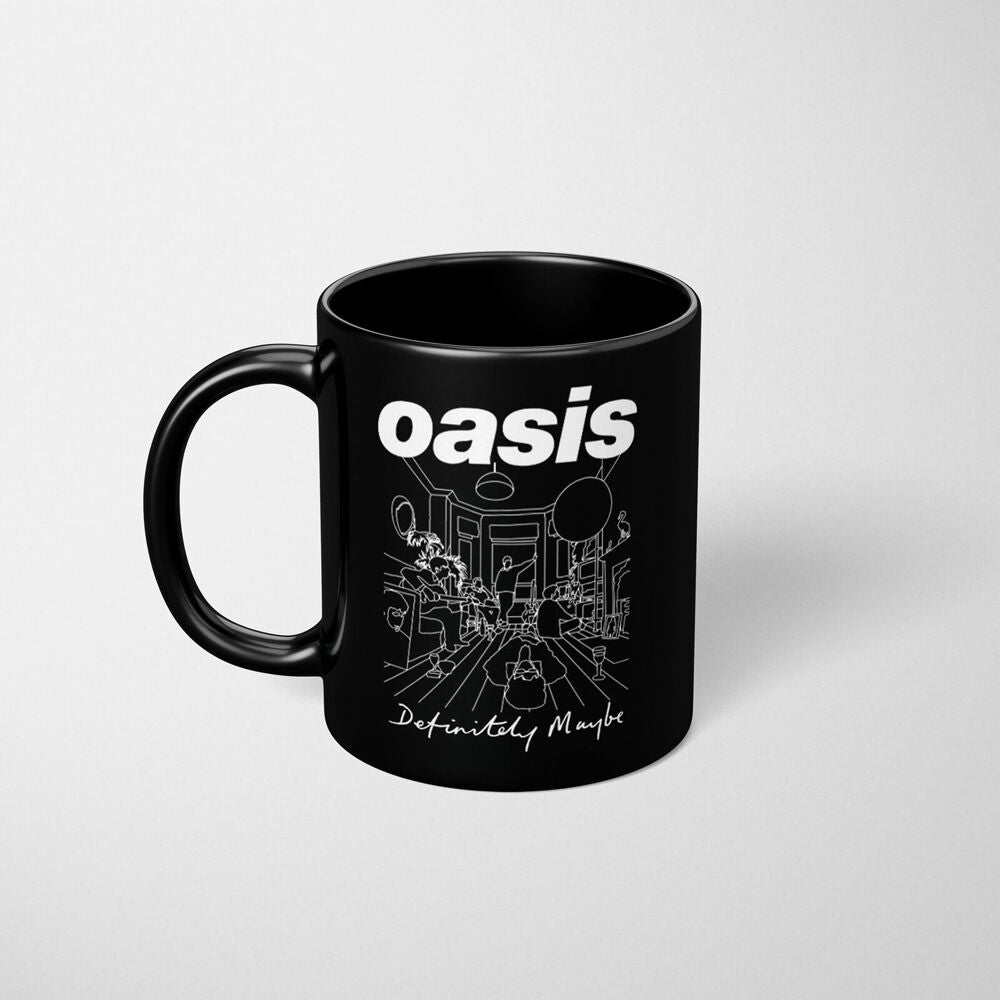 Impact Rock Merchandise Black And White Oasis Definitely Maybe Mug — image 3