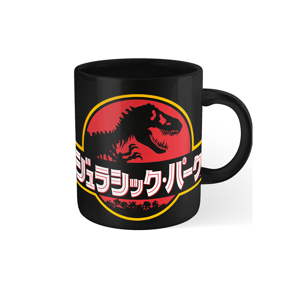 Jurassic Park Themed Japanese Text/Park Logo Coffee Mug Drinking Cup 300ml