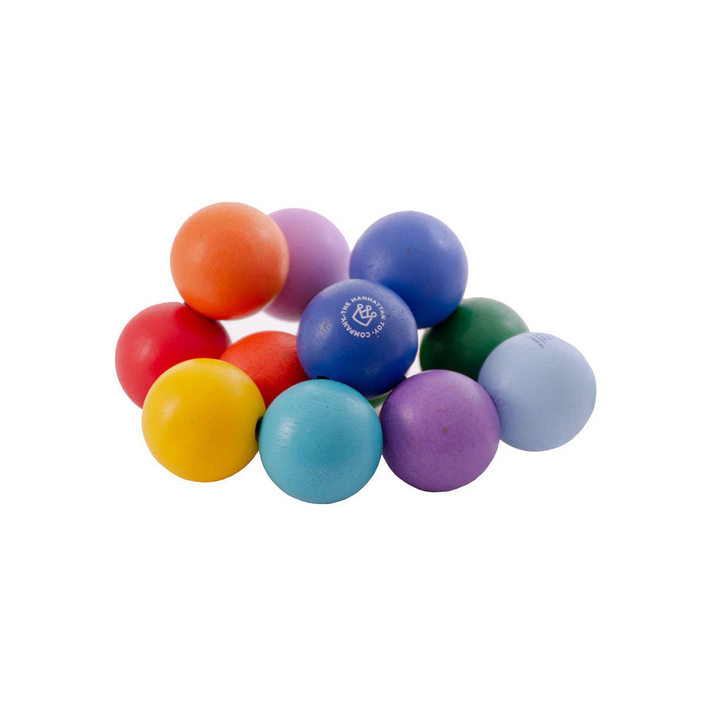 Manhattan Colourful Classic Wooden Baby Beads 13.3cm Sensory Toy Toddler 3m+
