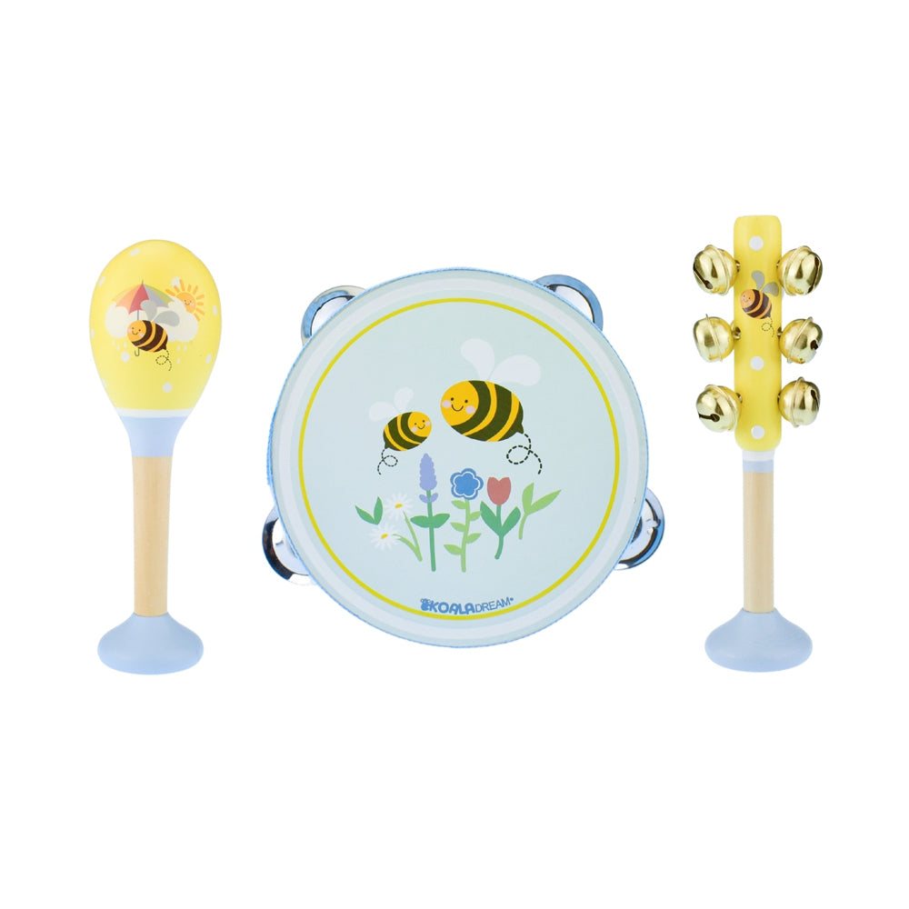 Koala Dream Buzzy Days Bee Musical Set Kids/Childrens Wooden Toy 18m+ (3 Pieces) — image 2