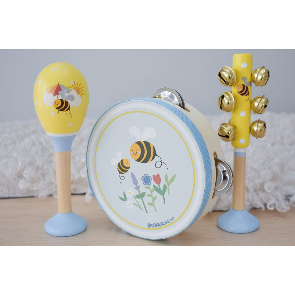 Koala Dream Buzzy Days Bee Musical Set Kids/Childrens Wooden Toy 18m+ (3 Pieces) — image 5