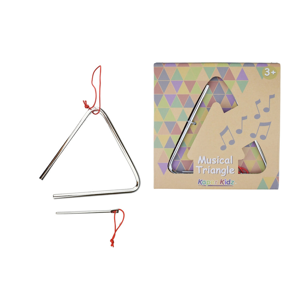 Kaper Kidz Metal Music Triangle 15cm Kids/Childrens Musical Play Toy 3y+