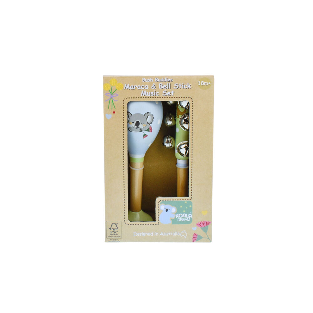 Koala Dream Bush Buddies Australian Animals Maraca & Bellstick Set Kids 18m+