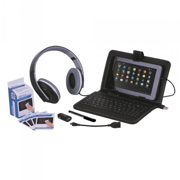 Laser 6 In 1 Starter Bundle Accessories Pack Case/Headphones For 7 Inch Tablet