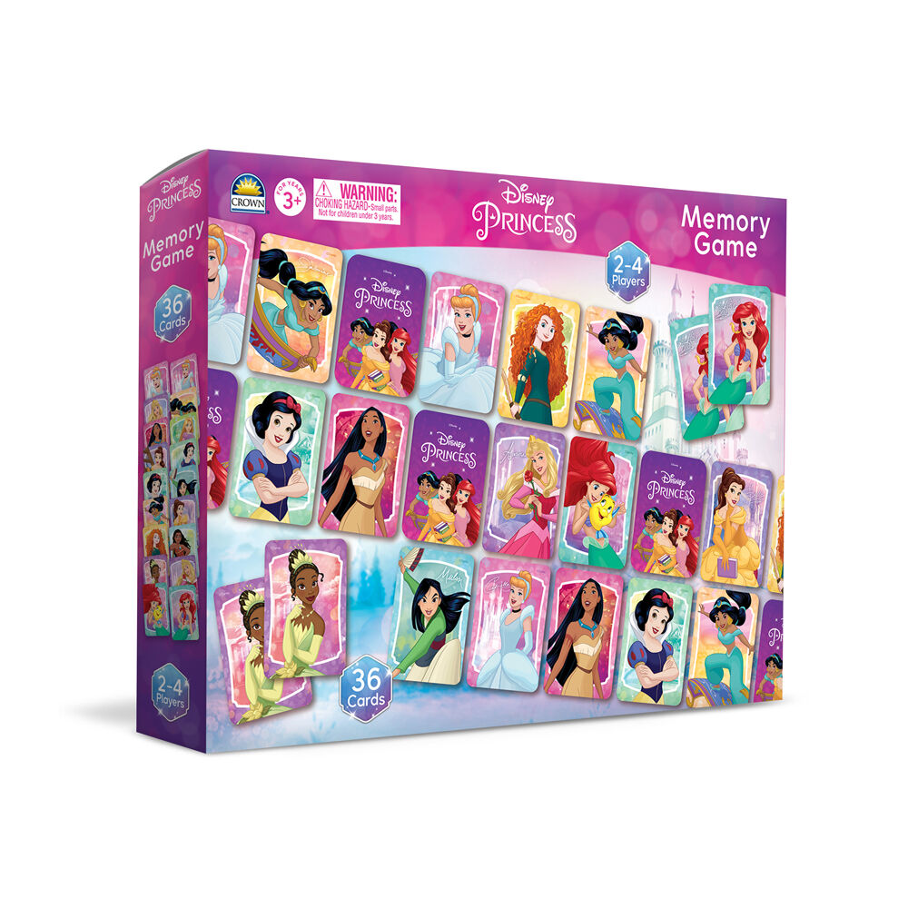 Disney Princess Memory Card Matching Game Kids Educational Toy 3y+ (36 Pieces)