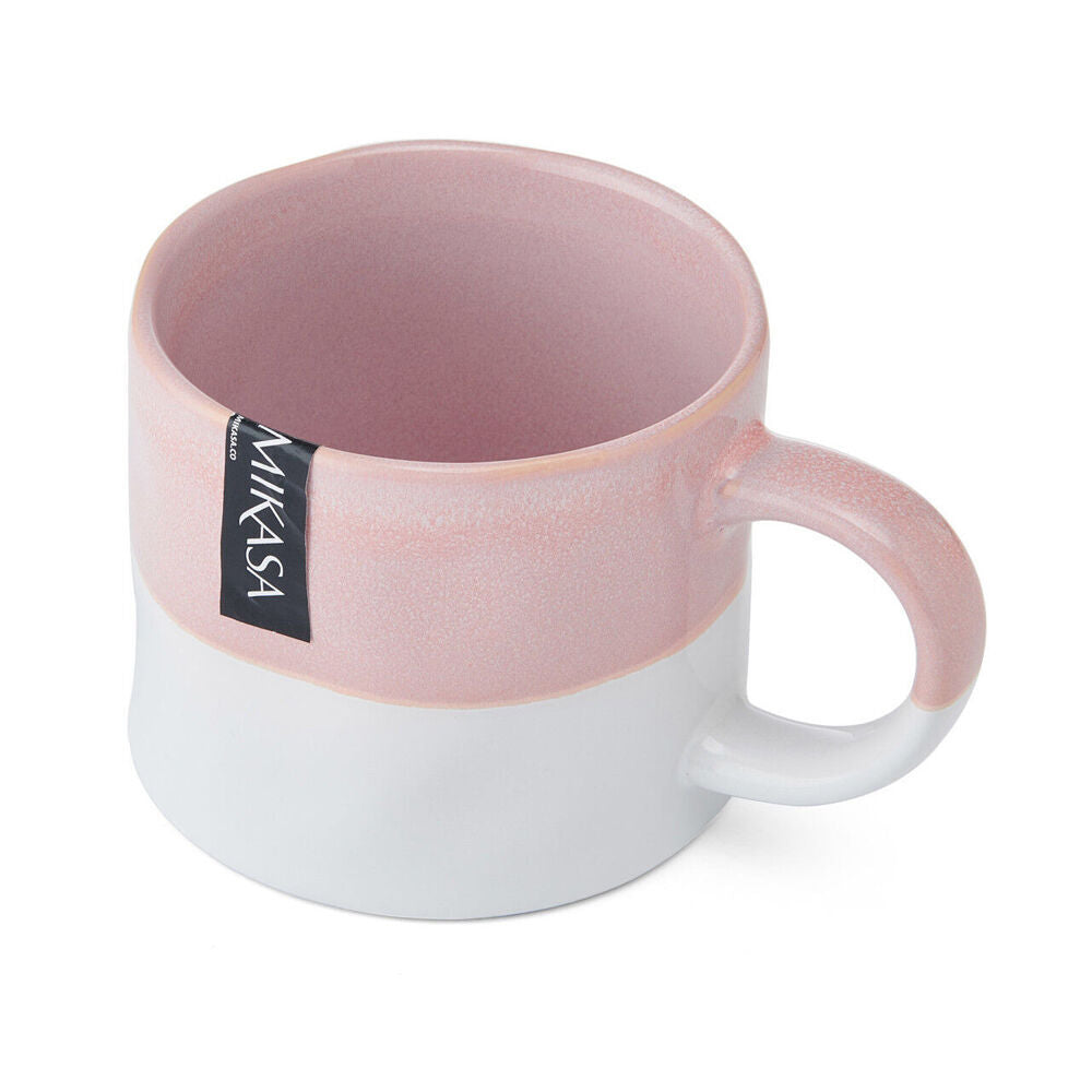 Mikasa 350ml Ombre Coffee Mug Tea Cup Clay Drinkware w/ Handle Pink/White (4 Pack) — image 5