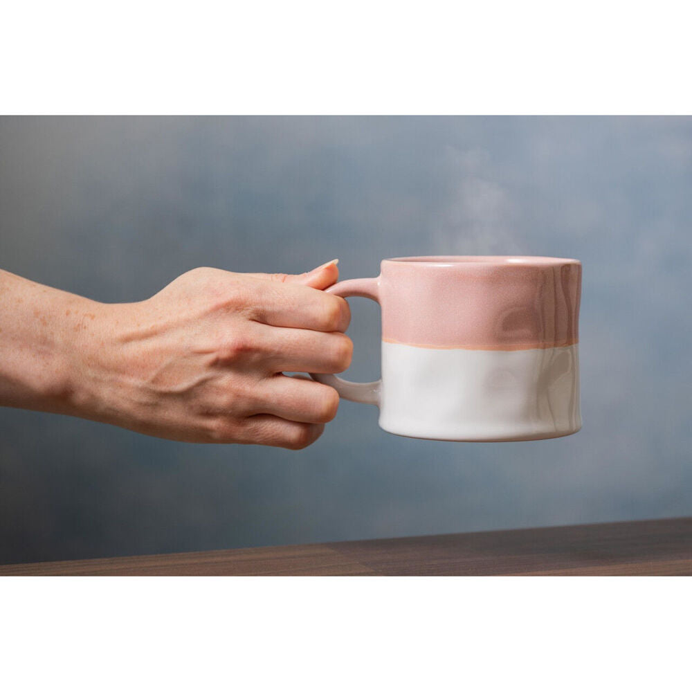 Mikasa 350ml Ombre Coffee Mug Tea Cup Clay Drinkware w/ Handle Pink/White — image 3