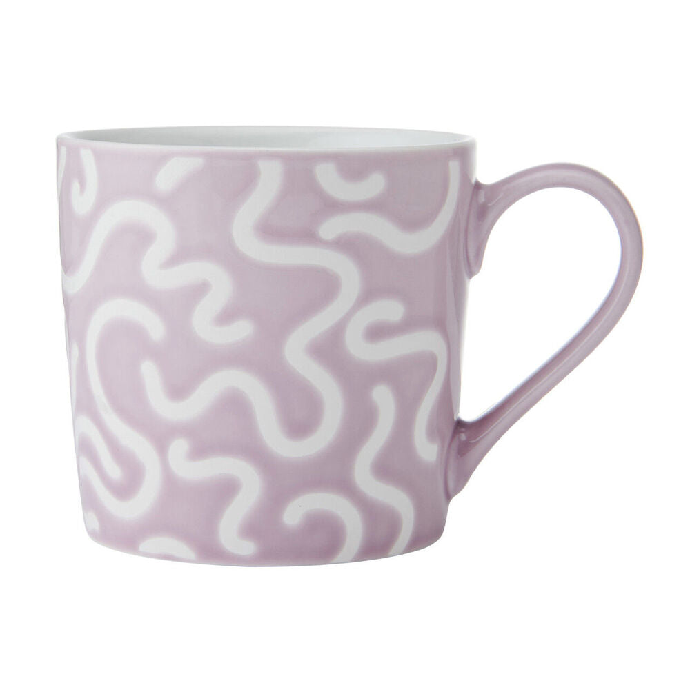 Mikasa 360ml Textured Purple Swirl Coffee Mug Cup Stoneware Drinkware Purple