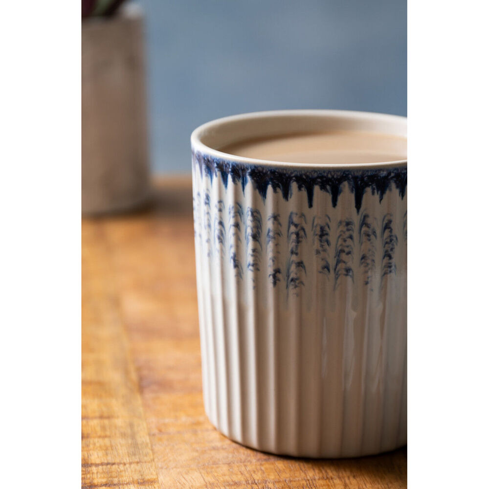 Mikasa 410ml Textured Coffee Mug Cup Stoneware Drinkware w/ Handle Blue — image 5