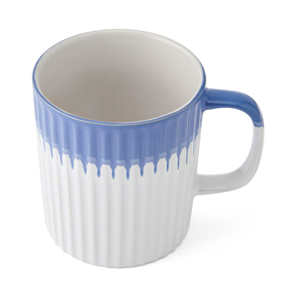 Mikasa 410ml Textured Coffee Mug Cup Stoneware Drinkware w/ Handle Blue — image 4