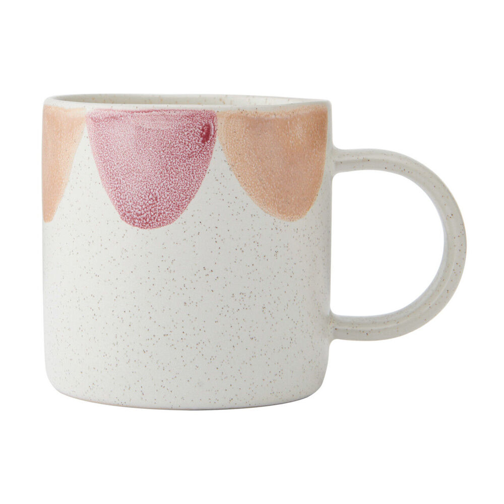 Mikasa Stoneware Coffee Mug Tea/Water Cup Drinkware 380ml Scallop Print