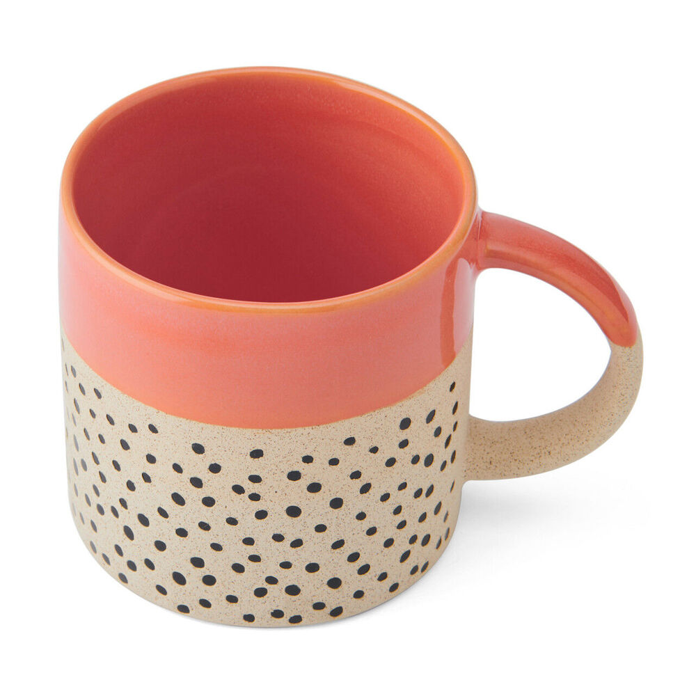 Mikasa 390ml Wax Resist Orange Glaze Coffee Mug Cup Stoneware Drinkware — image 2