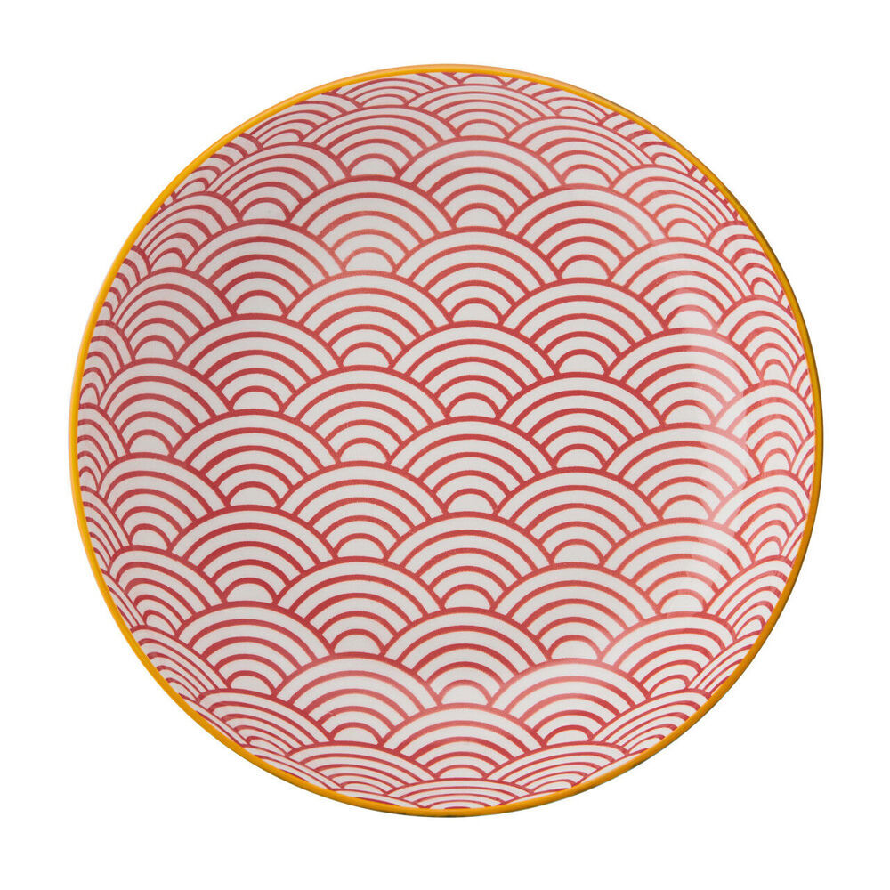 Mikasa Arched Pattern Ceramic Bowl Salad Serving Round Dinnerware 21cm Blue (4 Pack) — image 2